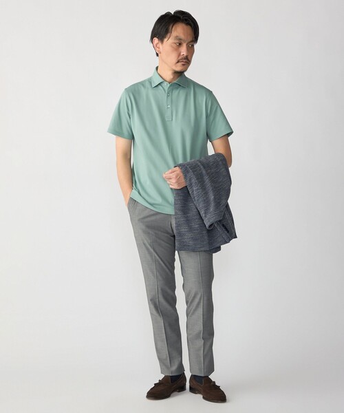 SHIPS(シップス)の「SHIPS:〈接触冷感〉I Cotoni di Albini ショート スリーブ ポロシャツ(ポロシャツ・メンズ・ネイビー/ライム/ホワイト/スカイブルー/ブラック/トップグレー/キャメル/ワイン・SMALL/MEDIUM/LARGE/X-LARGE)」の19枚目の写真