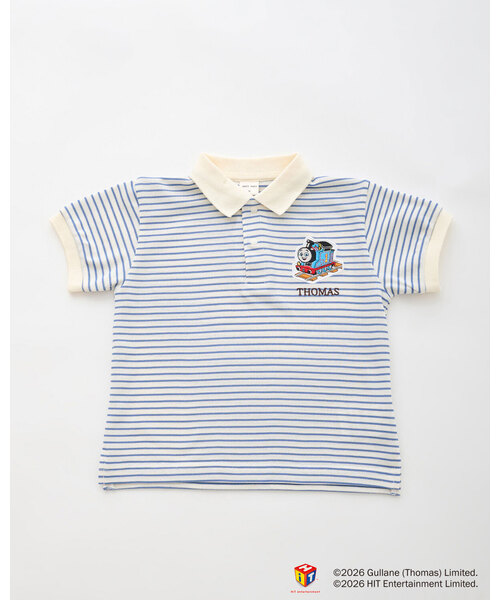 petit main（プティマイン）の「【きかんしゃトーマス】半袖ポロシャツ（Tシャツ/カットソー・キッズ・レッド/サックスブルー・90cm/100cm/80ｃｍ/120cm/110cm/130cm）」の2枚目の写真