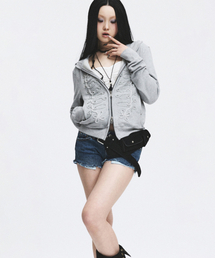 LECYTO（レシト）の「Hussar Loop Zip-Up Hoodie_[Gray]（パーカー）」