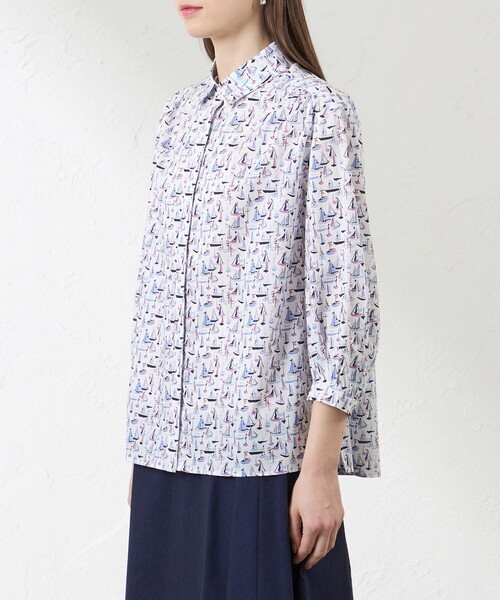 amaca(アマカ)の「【LIBERTY】Deben タナローンブラウス(シャツ/ブラウス・レディース・グレー系その他/オフホワイト・40/38)」の6枚目の写真