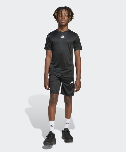 adidas（アディダス）の「トレイン エッセンシャルズ スリーストライプス 半袖Tシャツセット キッズ / アディダス adidas（その他トップス・キッズ・ブラック・150/140/160/120/130）」の6枚目の写真