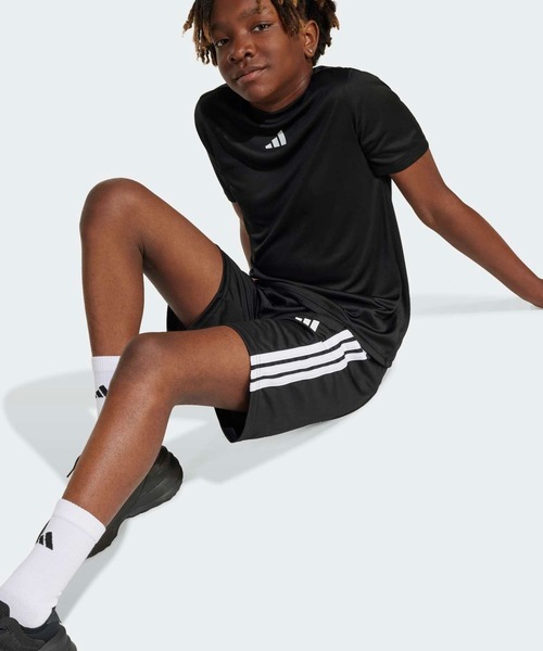 adidas（アディダス）の「トレイン エッセンシャルズ スリーストライプス 半袖Tシャツセット キッズ / アディダス adidas（その他トップス・キッズ・ブラック・150/140/160/120/130）」の10枚目の写真