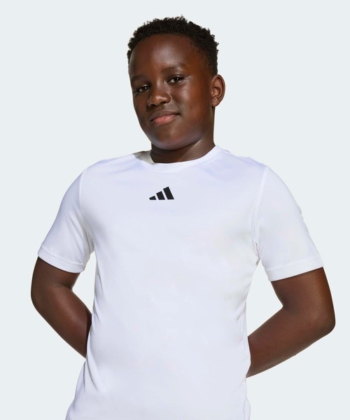 adidas（アディダス）の「トレイン エッセンシャルズ スリーストライプス 半袖Tシャツセット キッズ / アディダス adidas（その他トップス・キッズ・ブラック・150/140/160/120/130）」の2枚目の写真