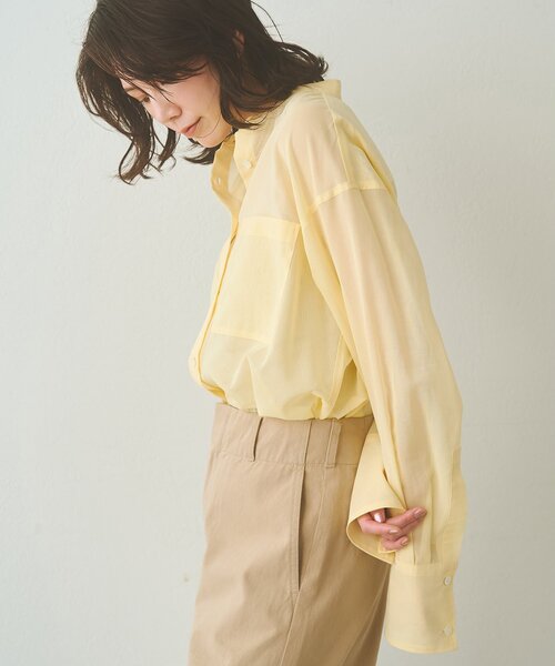 Whim Gazette(ウィムガゼット)の「オーガンジーシャツ(シャツ/ブラウス・レディース・イエロー/ベビーピンク/オフホワイト・FREE)」の18枚目の写真