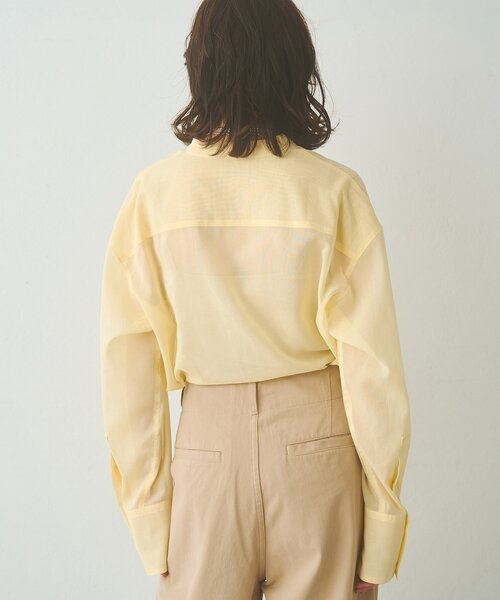 Whim Gazette(ウィムガゼット)の「オーガンジーシャツ(シャツ/ブラウス・レディース・イエロー/ベビーピンク/オフホワイト・FREE)」の19枚目の写真
