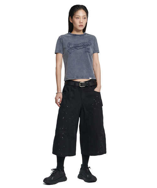 NOMANUAL(NOMANUAL)の「APPLIQUE T-SHIRT (WOMAN) - WASHED NAVY(Tシャツ/カットソー・レディース・その他・LARGE/MEDIUM/SMALL)」の3枚目の写真