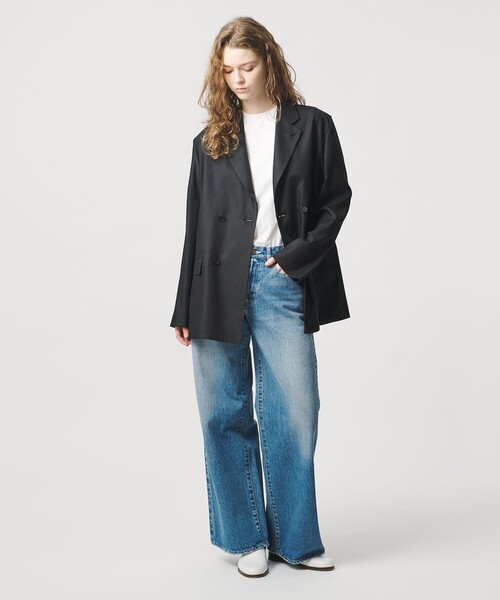 LOEFF（ロエフ）の「＜LOEFF＞ポリエステルボイル ジャケット（テーラードジャケット・レディース・ネイビー/ブラック・0/1）」の4枚目の写真