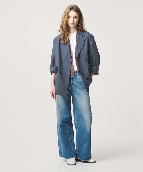 LOEFF（ロエフ）の「＜LOEFF＞ポリエステルボイル ジャケット（テーラードジャケット・レディース・ネイビー/ブラック・0/1）」の6枚目の写真