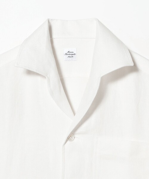 BEAMS F（ビームスエフ）の「【別注】Maria Santangelo / MARCELLO リネン シャツ ジャケット（その他アウター・メンズ・ネイビー/ホワイト・LARGE/SMALL/MEDIUM）」の12枚目の写真
