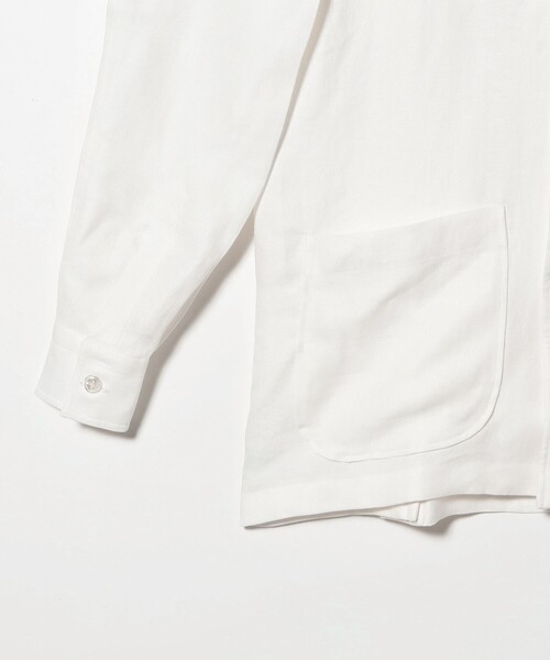 BEAMS F（ビームスエフ）の「【別注】Maria Santangelo / MARCELLO リネン シャツ ジャケット（その他アウター・メンズ・ネイビー/ホワイト・LARGE/SMALL/MEDIUM）」の13枚目の写真