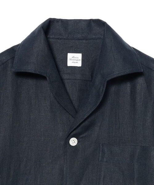 BEAMS F（ビームスエフ）の「【別注】Maria Santangelo / MARCELLO リネン シャツ ジャケット（その他アウター・メンズ・ネイビー/ホワイト・LARGE/SMALL/MEDIUM）」の19枚目の写真