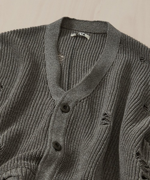 KHOKI/コッキ】Destroyed Knit Cardigan（カーディガン/ボレロ