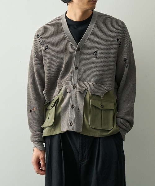 KHOKI（コッキ）の「【KHOKI/コッキ】Destroyed Knit Cardigan