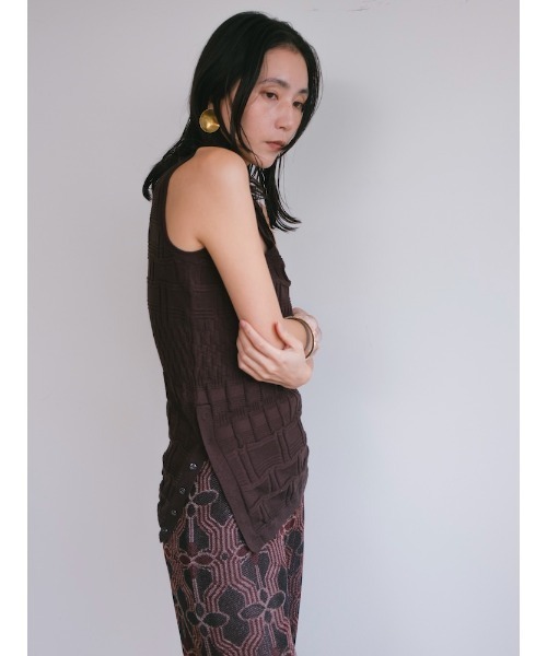 Ruh Dhan(ルーダン)の「2way Vital Layers Tank(タンクトップ・レディース・ブラウン/ブルー/アイボリー/ボルドー・FREE)」の10枚目の写真