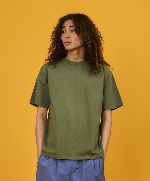 WALLA WALLA SPORT（ワラワラスポーツ）の「9oz TUBE TEE/ 9オンス チューブ ティー（Tシャツ/カットソー・メンズ・レモンイエロー/グリーン系その他/マスタード/エンジ/ダークブラウン/スミクロ/アイボリー/ブラック/ホワイト・X-LARGE/LARGE/SMALL/MEDIUM）」の7枚目の写真