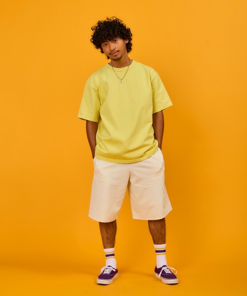 WALLA WALLA SPORT（ワラワラスポーツ）の「9oz TUBE TEE/ 9オンス チューブ ティー（Tシャツ/カットソー・メンズ・レモンイエロー/グリーン系その他/マスタード/エンジ/ダークブラウン/スミクロ/アイボリー/ブラック/ホワイト・X-LARGE/LARGE/SMALL/MEDIUM）」の16枚目の写真