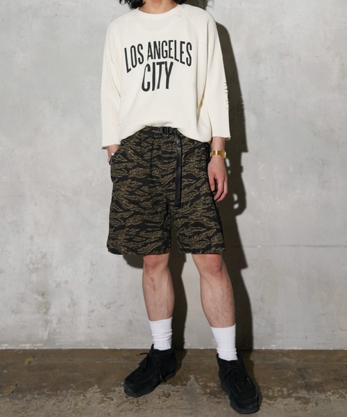 THRIFTY LOOK（スリフティールック）の「THRIFTY LOOK / スリフティールック PRINTED 90S CLIMBING SHORTS タイガーカモ レオパード ウェビングベルト イージーショーツ（その他パンツ・メンズ・カモフラージュ/ブラウン/グリーン・MEDIUM/LARGE）」の13枚目の写真