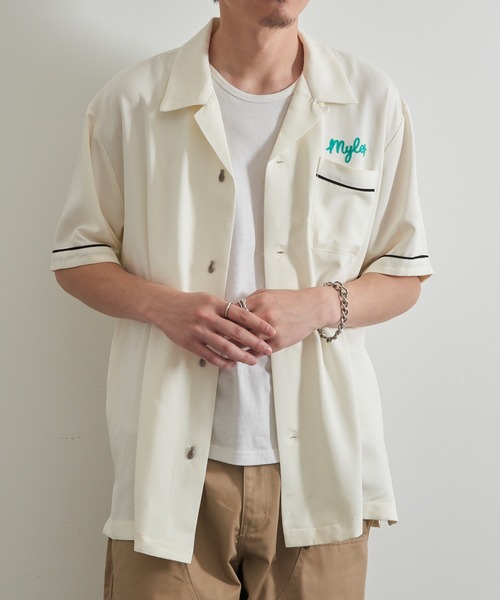 HOUSTON(ヒューストン)の「【HOUSTON】BOWLING SHIRT(SACRAMENTO) 41318(シャツ/ブラウス・メンズ・オフホワイト/ブラック・M/L)」の6枚目の写真