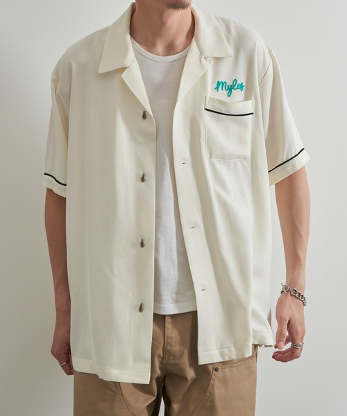 HOUSTON(ヒューストン)の「【HOUSTON】BOWLING SHIRT(SACRAMENTO) 41318(シャツ/ブラウス・メンズ・オフホワイト/ブラック・M/L)」の7枚目の写真