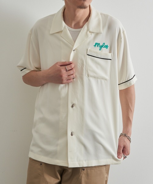 HOUSTON(ヒューストン)の「【HOUSTON】BOWLING SHIRT(SACRAMENTO) 41318(シャツ/ブラウス・メンズ・オフホワイト/ブラック・M/L)」の5枚目の写真