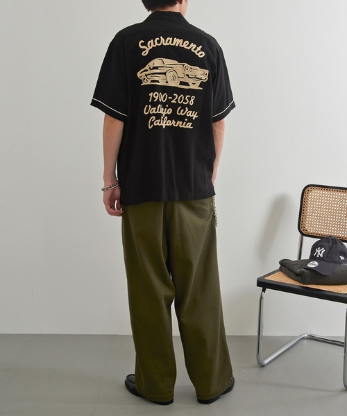 HOUSTON(ヒューストン)の「【HOUSTON】BOWLING SHIRT(SACRAMENTO) 41318(シャツ/ブラウス・メンズ・オフホワイト/ブラック・M/L)」の17枚目の写真