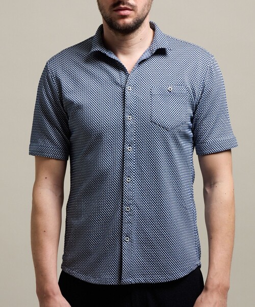 HIDEAWAYS NICOLE(ハイダウェイニコル)の「【HIDEAWAYS BLACK】サッカーチェックショートレギュラーカラー半袖シャツ(シャツ/ブラウス・メンズ・ライトグレー/その他2/その他4・M/XL/L/XXL)」の9枚目の写真