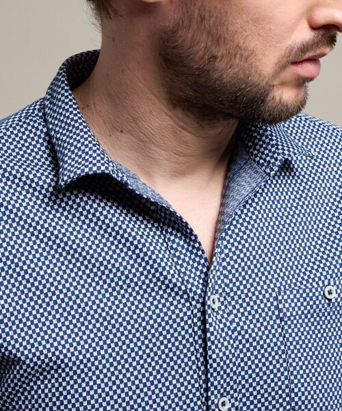 HIDEAWAYS NICOLE(ハイダウェイニコル)の「【HIDEAWAYS BLACK】サッカーチェックショートレギュラーカラー半袖シャツ(シャツ/ブラウス・メンズ・ライトグレー/その他2/その他4・M/XL/L/XXL)」の12枚目の写真