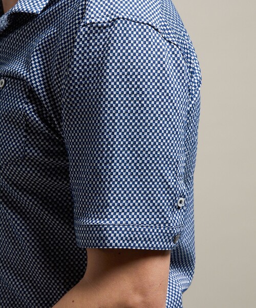 HIDEAWAYS NICOLE(ハイダウェイニコル)の「【HIDEAWAYS BLACK】サッカーチェックショートレギュラーカラー半袖シャツ(シャツ/ブラウス・メンズ・ライトグレー/その他2/その他4・M/XL/L/XXL)」の15枚目の写真