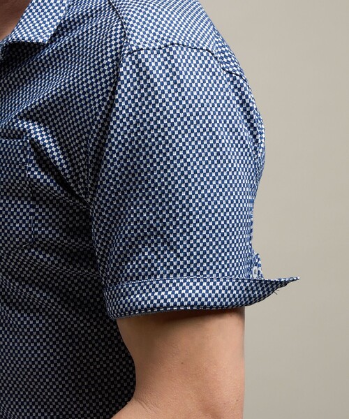 HIDEAWAYS NICOLE(ハイダウェイニコル)の「【HIDEAWAYS BLACK】サッカーチェックショートレギュラーカラー半袖シャツ(シャツ/ブラウス・メンズ・ライトグレー/その他2/その他4・M/XL/L/XXL)」の16枚目の写真