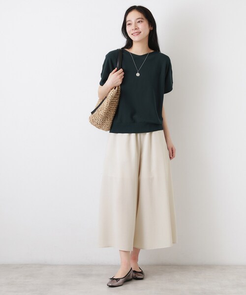 Dessin（デッサン）の「【UVカット/接触冷感】フレアワイドパンツ（その他パンツ・レディース・ブラック/ブラウン系その他/ライトベージュ・02/01/03）」の16枚目の写真