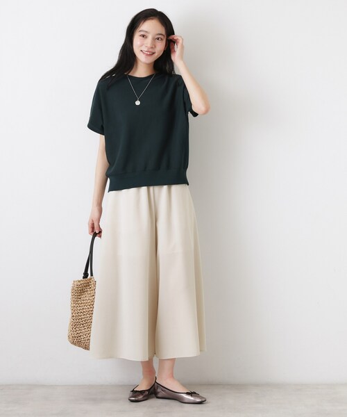 Dessin（デッサン）の「【UVカット/接触冷感】フレアワイドパンツ（その他パンツ・レディース・ブラック/ブラウン系その他/ライトベージュ・02/01/03）」の17枚目の写真