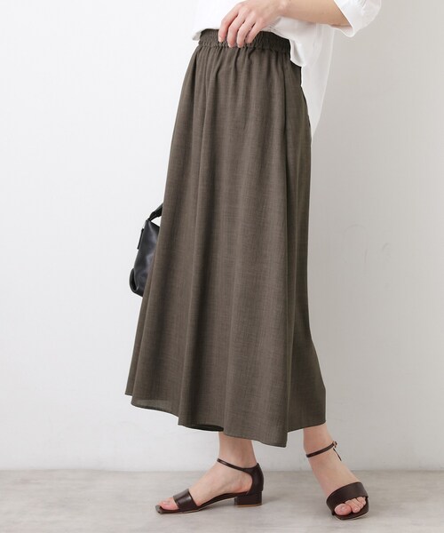 Dessin（デッサン）の「【UVカット/接触冷感】フレアワイドパンツ（その他パンツ・レディース・ブラック/ブラウン系その他/ライトベージュ・02/01/03）」の19枚目の写真