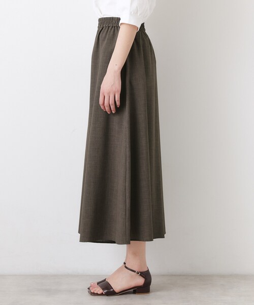 Dessin（デッサン）の「【UVカット/接触冷感】フレアワイドパンツ（その他パンツ・レディース・ブラック/ブラウン系その他/ライトベージュ・02/01/03）」の5枚目の写真