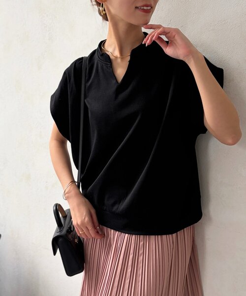 Chez toi（シェトワ）の「スキッパーポンチプルオーバー（Tシャツ/カットソー・レディース・ブラック/ベージュ/ホワイト・FREE）」の17枚目の写真