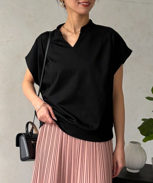 Chez toi（シェトワ）の「スキッパーポンチプルオーバー（Tシャツ/カットソー・レディース・ブラック/ベージュ/ホワイト・FREE）」の18枚目の写真