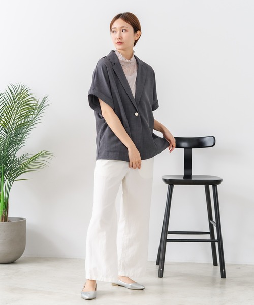 fort point(フォーポイント)の「【C-FORTPOINT/フォートポイント】【1枚で華やか レースインナー】ハイネックレース切替タンクトップ インナー チラ見せ 重ね着 立ち襟 華やか 上品 きれいめ(タンクトップ・レディース・ライトグレー/ブラック/ピンク/グリーン/アイボリー・FREE)」の21枚目の写真