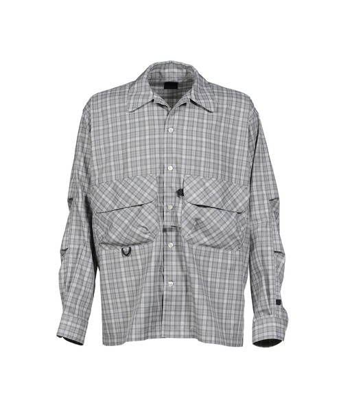 DAIWA PIER39（ダイワピア39）の「TECH SPORTS OPEN COLLAR SHIRT L/S GREN PLAID（シャツ/ブラウス・メンズ・ブラウン/チャコールグレー/ライトグレー・LARGE/X-LARGE/MEDIUM）」の3枚目の写真