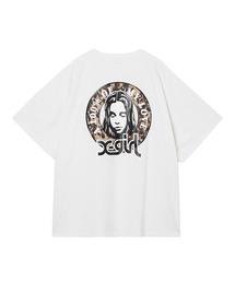 X-girl（エックスガール）の「LEOPARD CIRCLE LOGO AND FACE S/S TEE DRESS（ワンピース）」