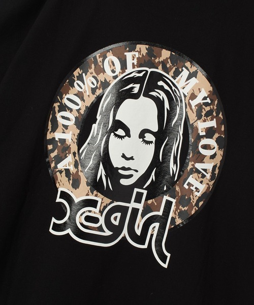 X-girl(エックスガール)の「LEOPARD CIRCLE LOGO AND FACE S/S TEE DRESS(ワンピース・レディース・ホワイト/ブラック・M/S)」の10枚目の写真