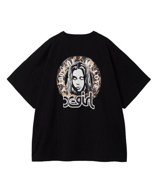 X-girl(エックスガール)の「LEOPARD CIRCLE LOGO AND FACE S/S TEE DRESS(ワンピース・レディース・ホワイト/ブラック・M/S)」の6枚目の写真