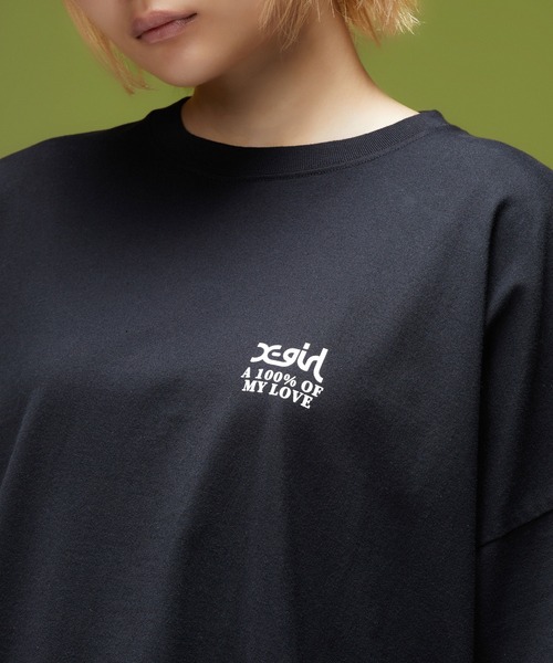 X-girl(エックスガール)の「LEOPARD CIRCLE LOGO AND FACE S/S TEE DRESS(ワンピース・レディース・ホワイト/ブラック・M/S)」の5枚目の写真