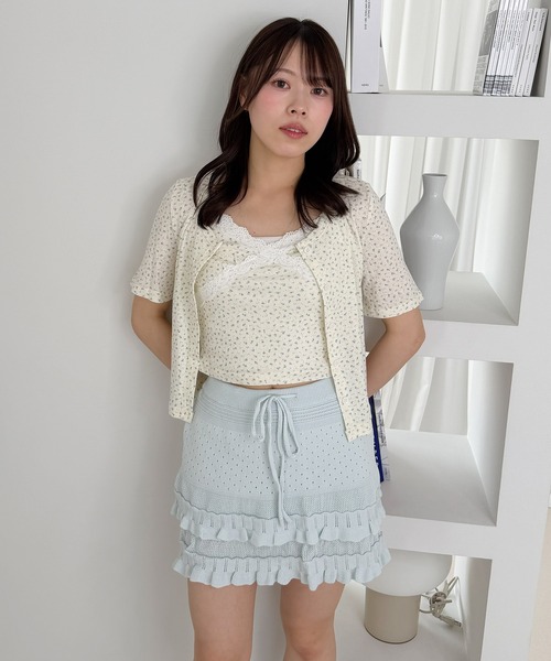 frunco(フランコ)の「小花柄キャミ×カーディガンSET(カーディガン/ボレロ・レディース・ピンク/ブルー/ホワイト・FREE)」の19枚目の写真