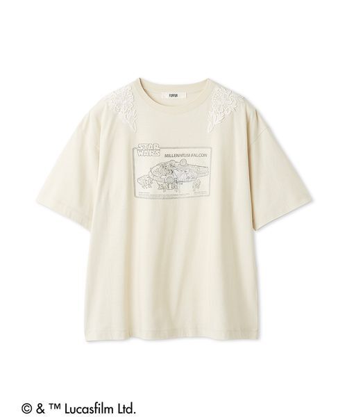 FURFUR(ファーファー)の「【STAR WARS(TM)】グラフィックプリントレースTシャツ(Tシャツ/カットソー・レディース・ブラック/サックスブルー/ホワイト/ベージュ・F)」の13枚目の写真