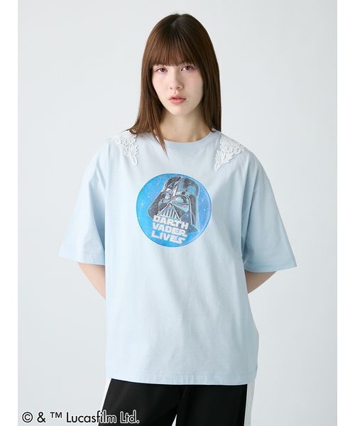 FURFUR(ファーファー)の「【STAR WARS(TM)】グラフィックプリントレースTシャツ(Tシャツ/カットソー・レディース・ブラック/サックスブルー/ホワイト/ベージュ・F)」の11枚目の写真