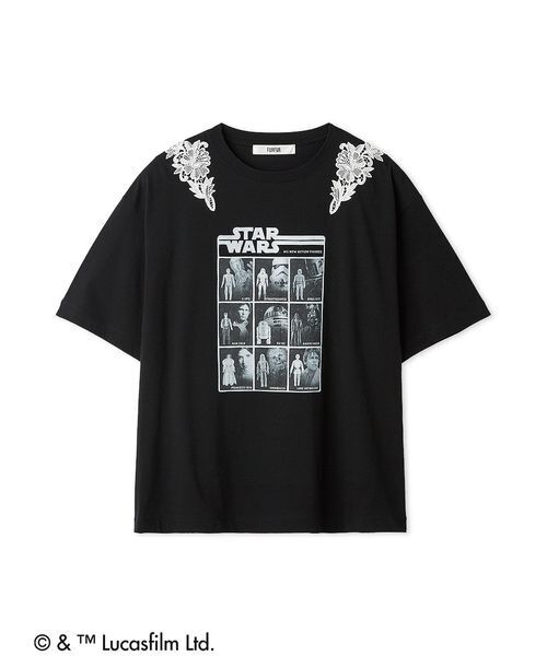 FURFUR(ファーファー)の「【STAR WARS(TM)】グラフィックプリントレースTシャツ(Tシャツ/カットソー・レディース・ブラック/サックスブルー/ホワイト/ベージュ・F)」の15枚目の写真