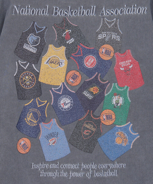 FREAK'S STORE(フリークスストア)の「NBA × FREAK'S STORE 別注 ランダムユニフォームデザイン バックプリント クルーネックTシャツ(Tシャツ/カットソー・メンズ・ネイビー/ナチュラル/チャコールグレー・LARGE/MEDIUM)」の16枚目の写真