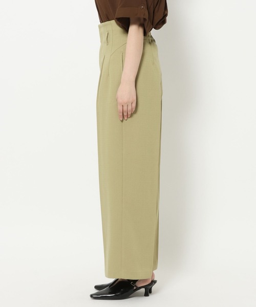 mysty woman(ミスティウーマン)の「パターンキリカエストレートパンツ 826866(スラックス・レディース・ベージュ系その他/オフホワイト/ブラック・FREE)」の12枚目の写真