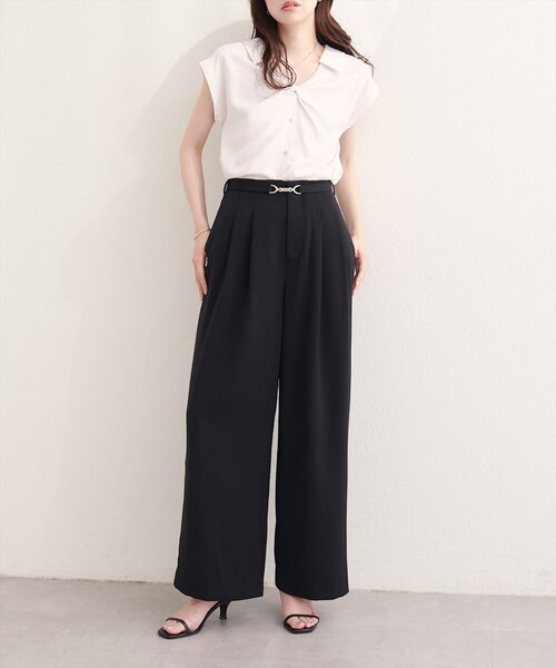 natural couture(ナチュラルクチュール)の「ねじりデザインブラウス(シャツ/ブラウス・レディース・オフホワイト/グレイッシュベージュ/ピンクベージュ/サックスブルー/ネイビー・FREE)」の14枚目の写真