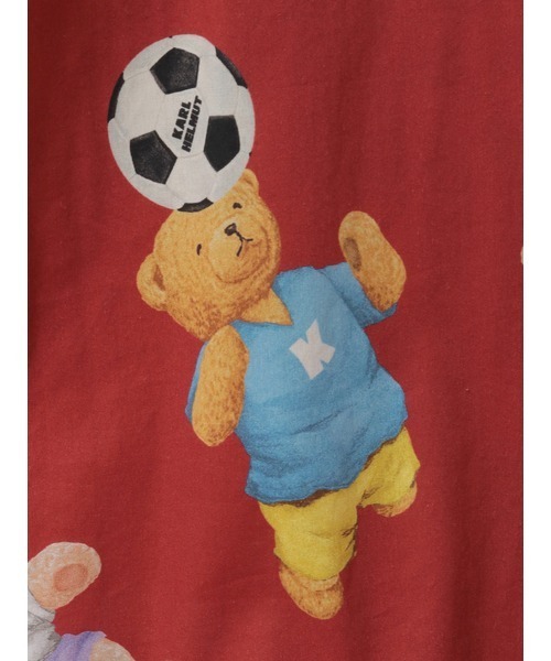 KARL HELMUT(カールヘルム)の「サッカーくまプリントシャツブラウス(シャツ/ブラウス・メンズ・キナリ/ネイビー/レッド・LARGE/MEDIUM)」の11枚目の写真