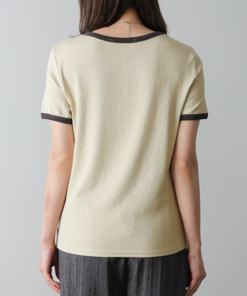 Bab（バブ）の「配色リンガーＴシャツ（Tシャツ/カットソー・レディース・イエロー/杢グレー/チャコールグレー・M）」の11枚目の写真